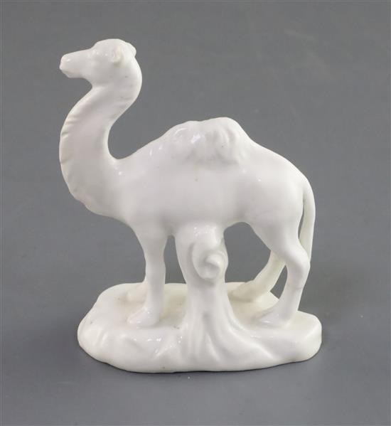 A rare Derby figure of a dromedary camel, c.1830-40, H. 8.7cm